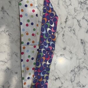 Coach Multicolor Dot Silk Scarf